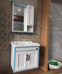 Tủ chậu trắng xanh 60cm